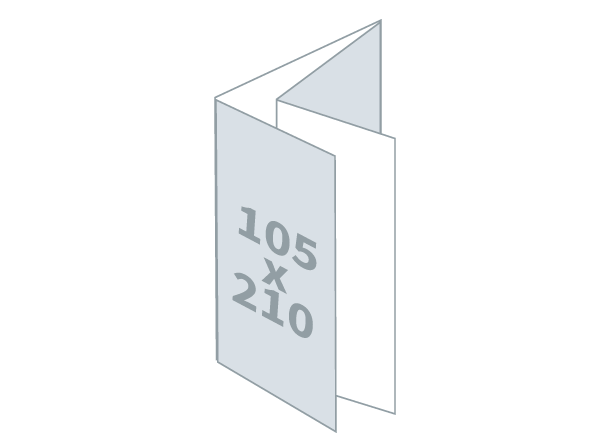 Zloženka DL - Standard: 414x210 / 105x210 mm - Parallel zgib (D3)