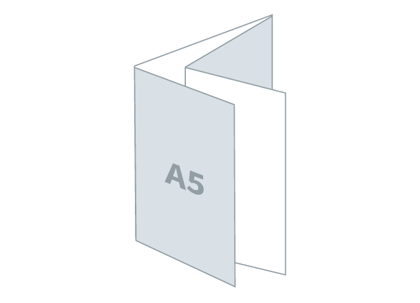 Zloženka A5 - Standard: 586x210 / 148x210 mm - Parallel zgib (D2)