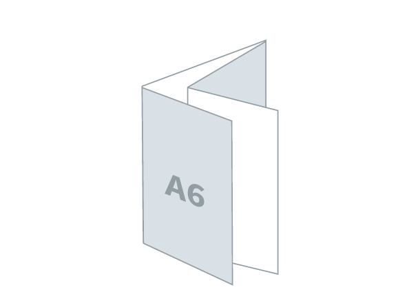 Zloženka A6 - Standard: 414x148 / 105x148 mm - Parallel zgib (D4)