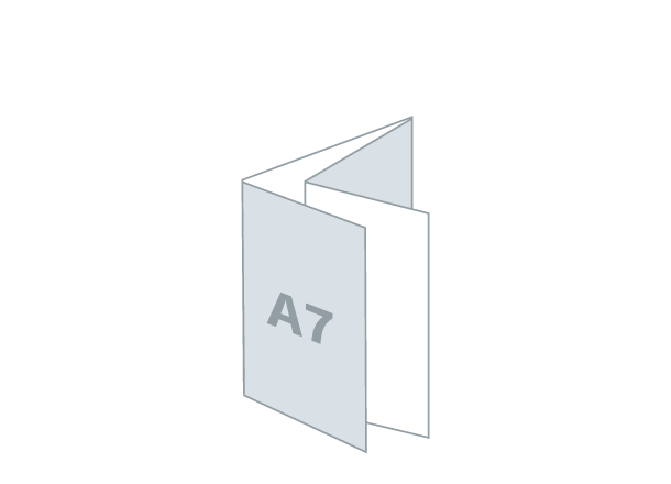 Zloženka A7 - Standard: 290x105 / 74x105 mm - Parallel zgib (D8)