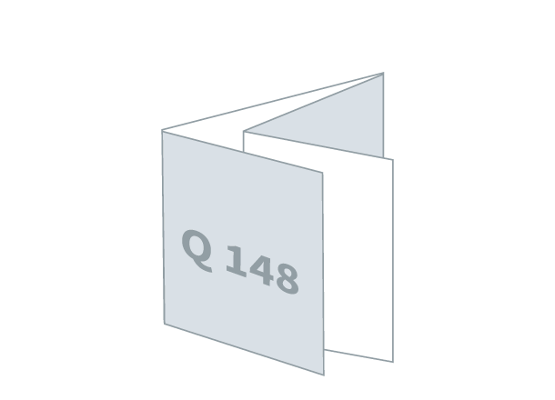 Zloženka Q-148 - Standard: 586x148 / 148x148 mm - Parallel zgib (D3)