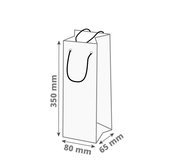 Darilna vrečka za steklenico: 80x65x350 mm (D2)