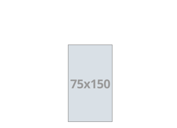 Pisalni blok: 75x150 mm, lepljen (D24)