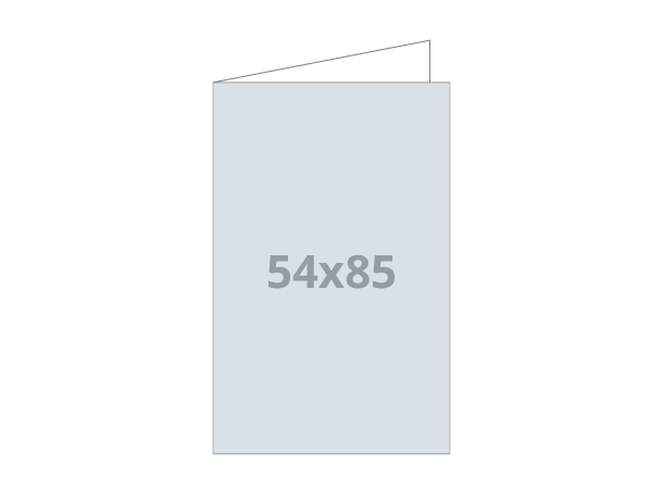 Vizitka - Standard: 108x85 / 54x85 mm - V zgib (D28)