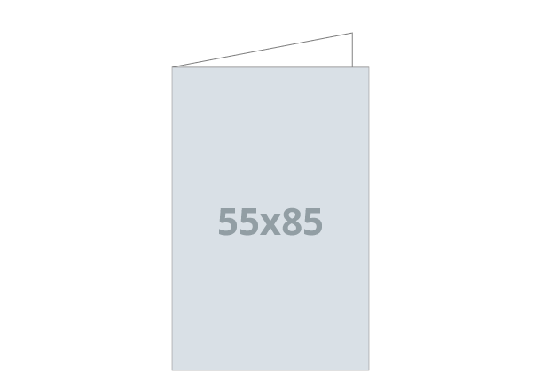 Vizitka - Standard: 110x85 / 55x85 mm - V zgib (D28)