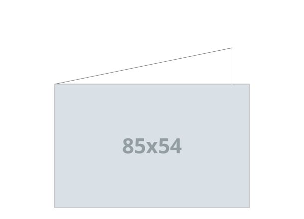 Vizitka - 3D UV Spot: 170x54 / 85x54 mm - V zgib (D20)