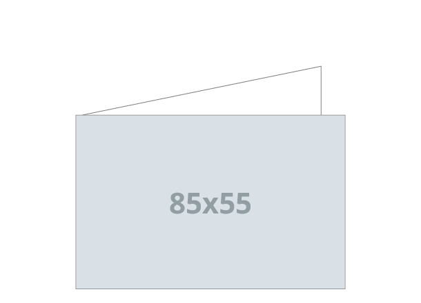 Vizitka - Standard: 170x55 / 85x55 mm - V zgib (D24)